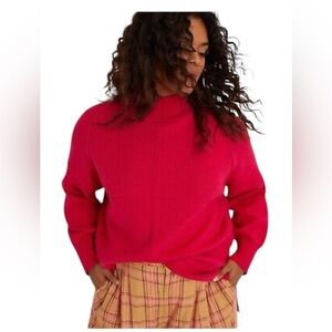 Maeve by Anthropologie Crystal Mock Turtleneck Knit Tunic Chunky Sweater SZ S